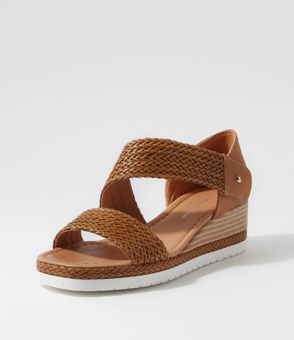 Women DJANGO & JULIETTE Espadrilles<Ide Dark Tan Weave Leather Sandals