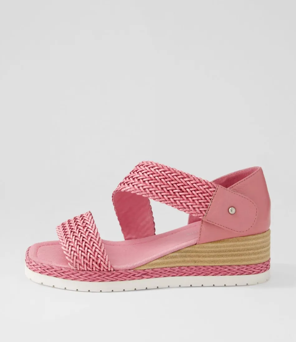 Women DJANGO & JULIETTE Espadrilles<Ide Pretty Pink Weave Leather Espadrilles