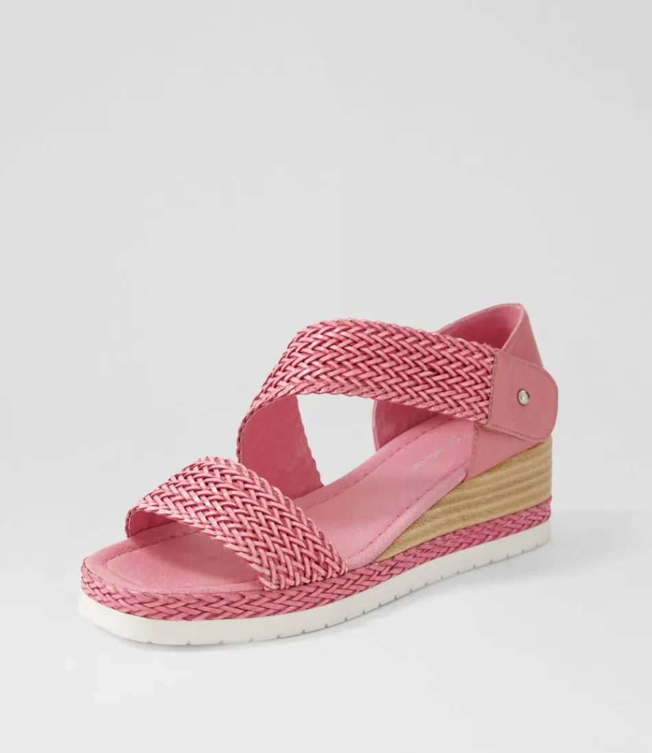 Women DJANGO & JULIETTE Espadrilles<Ide Pretty Pink Weave Leather Espadrilles