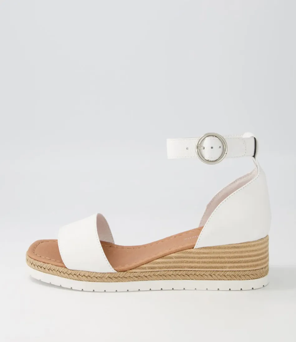 Women DJANGO & JULIETTE Espadrilles<Idola White Leather Espadrilles