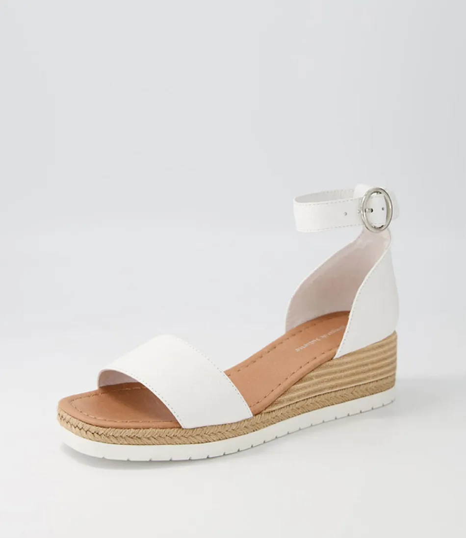 Women DJANGO & JULIETTE Espadrilles<Idola White Leather Espadrilles