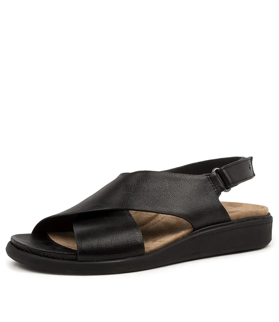 Women ZIERA Wedges<Ilda W Black-Black Leath