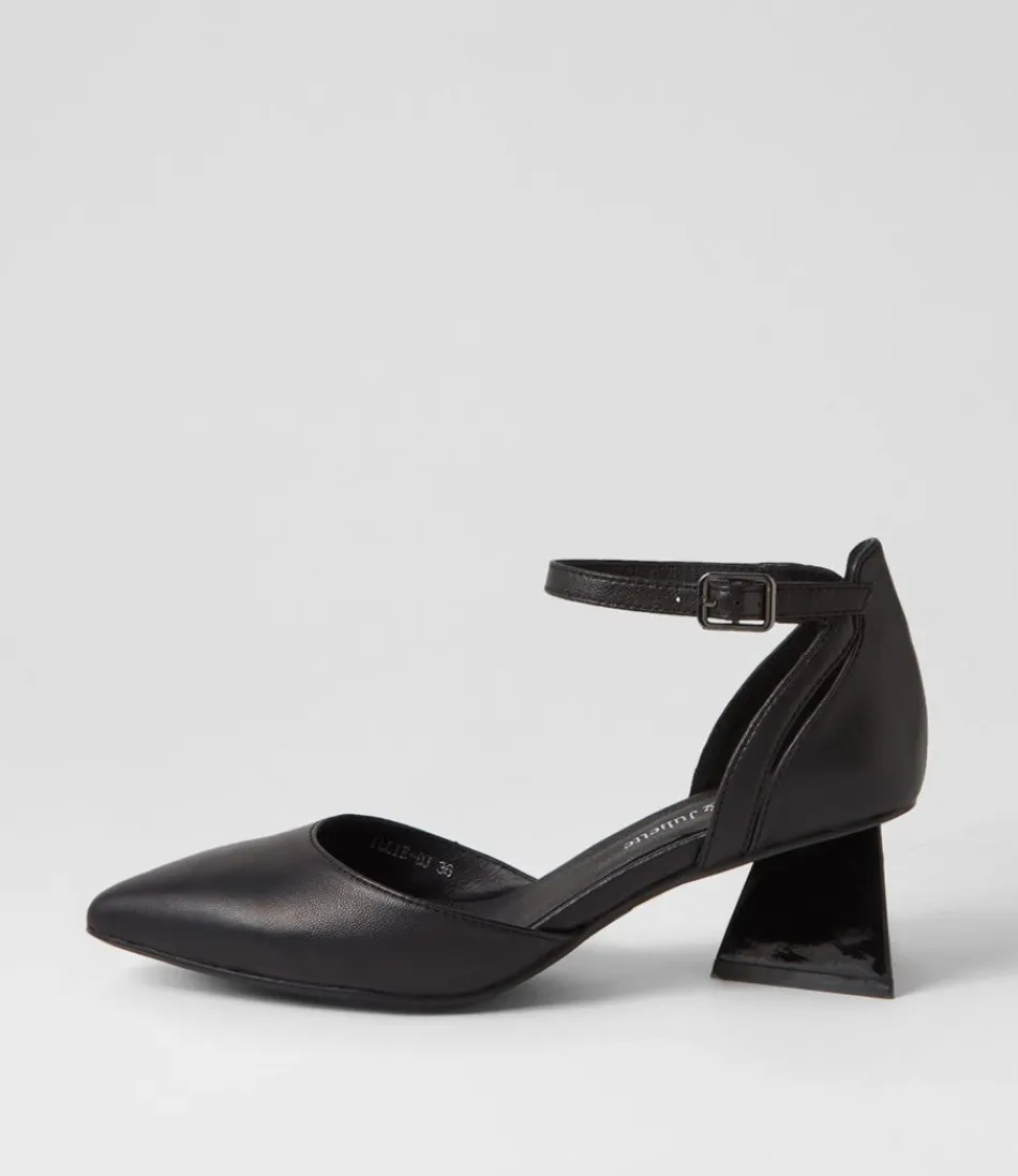 Women DJANGO & JULIETTE Heels<Illie Black Leather Heels