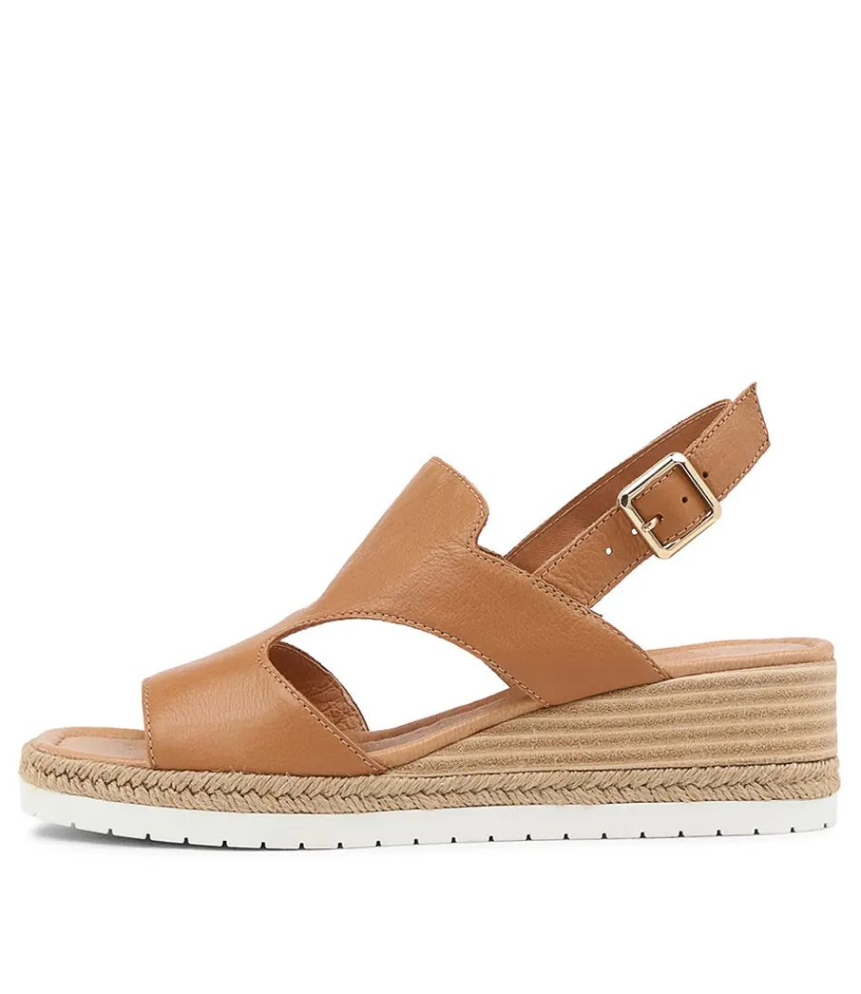 Women DJANGO & JULIETTE Espadrilles<Ilorin Dark Tan Leather Sandals