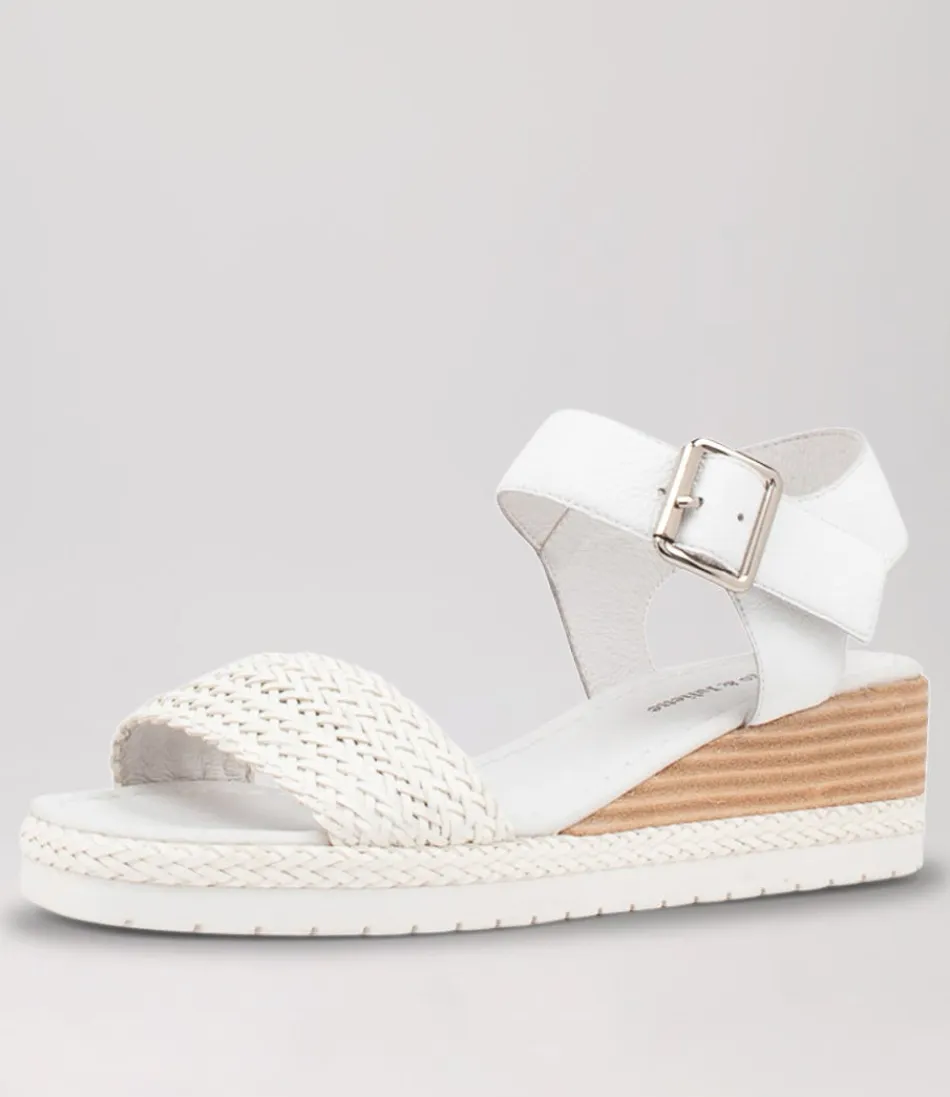 Women DJANGO & JULIETTE Espadrilles<Imari White Weave Leather Espadrilles