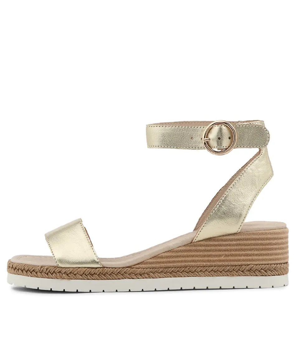 Women DJANGO & JULIETTE Espadrilles<Irish Pale Gold Leather Sandals