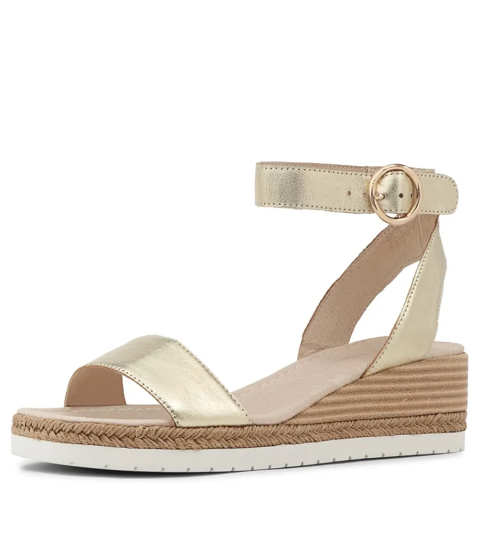 Women DJANGO & JULIETTE Espadrilles<Irish Pale Gold Leather Sandals