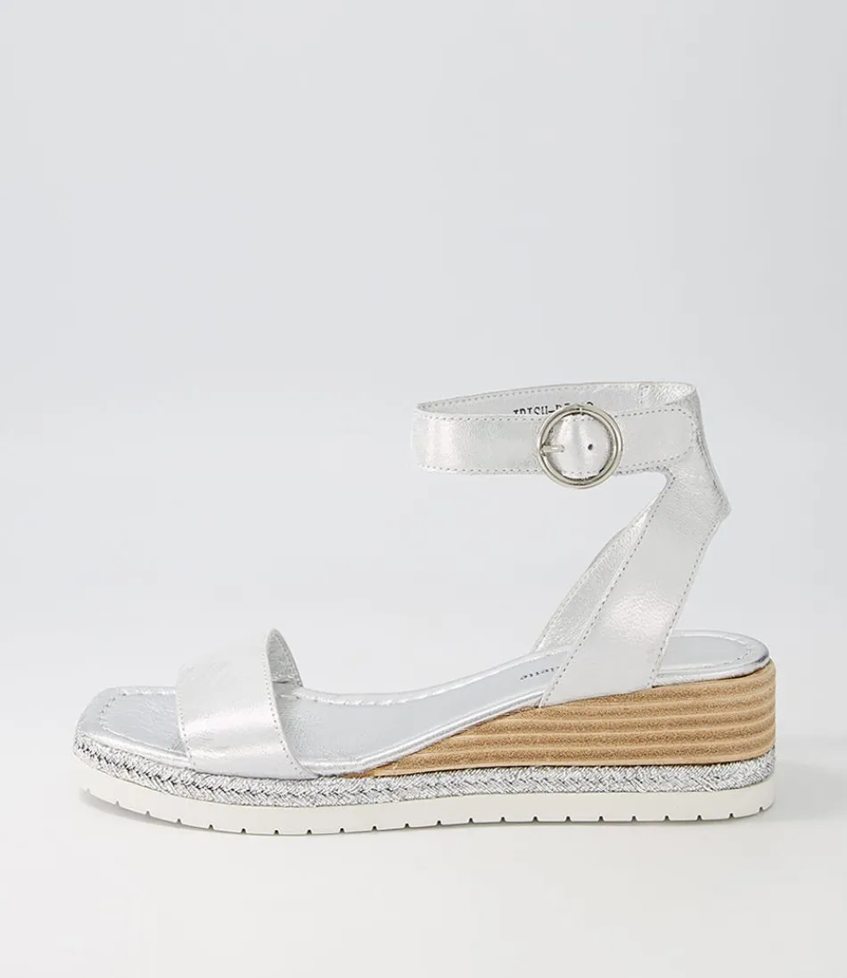 Women DJANGO & JULIETTE Espadrilles<Irish Silver Scratch Leather Espadrilles