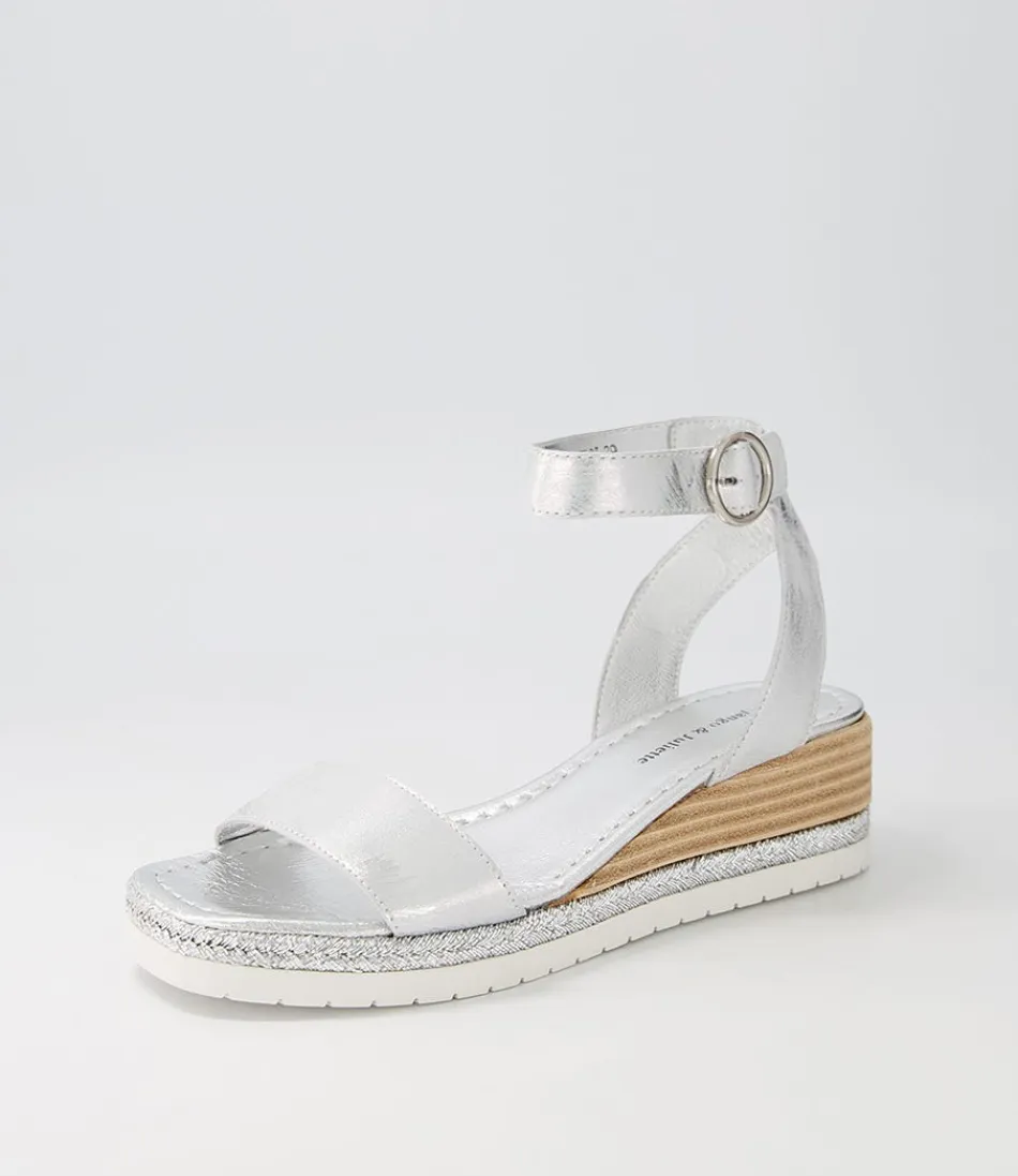 Women DJANGO & JULIETTE Espadrilles<Irish Silver Scratch Leather Espadrilles