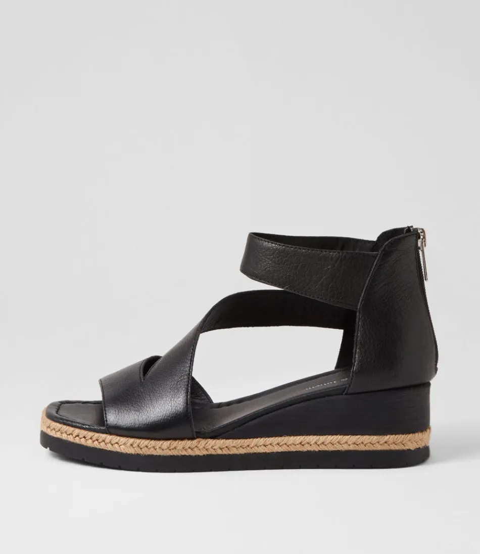 Women DJANGO & JULIETTE Espadrilles<Ismet Black Leather Espadrilles