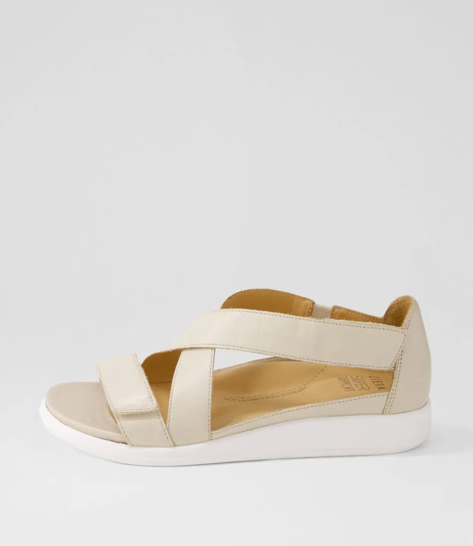 Women ZIERA Wedges<Issy W Almond Leather Sandals