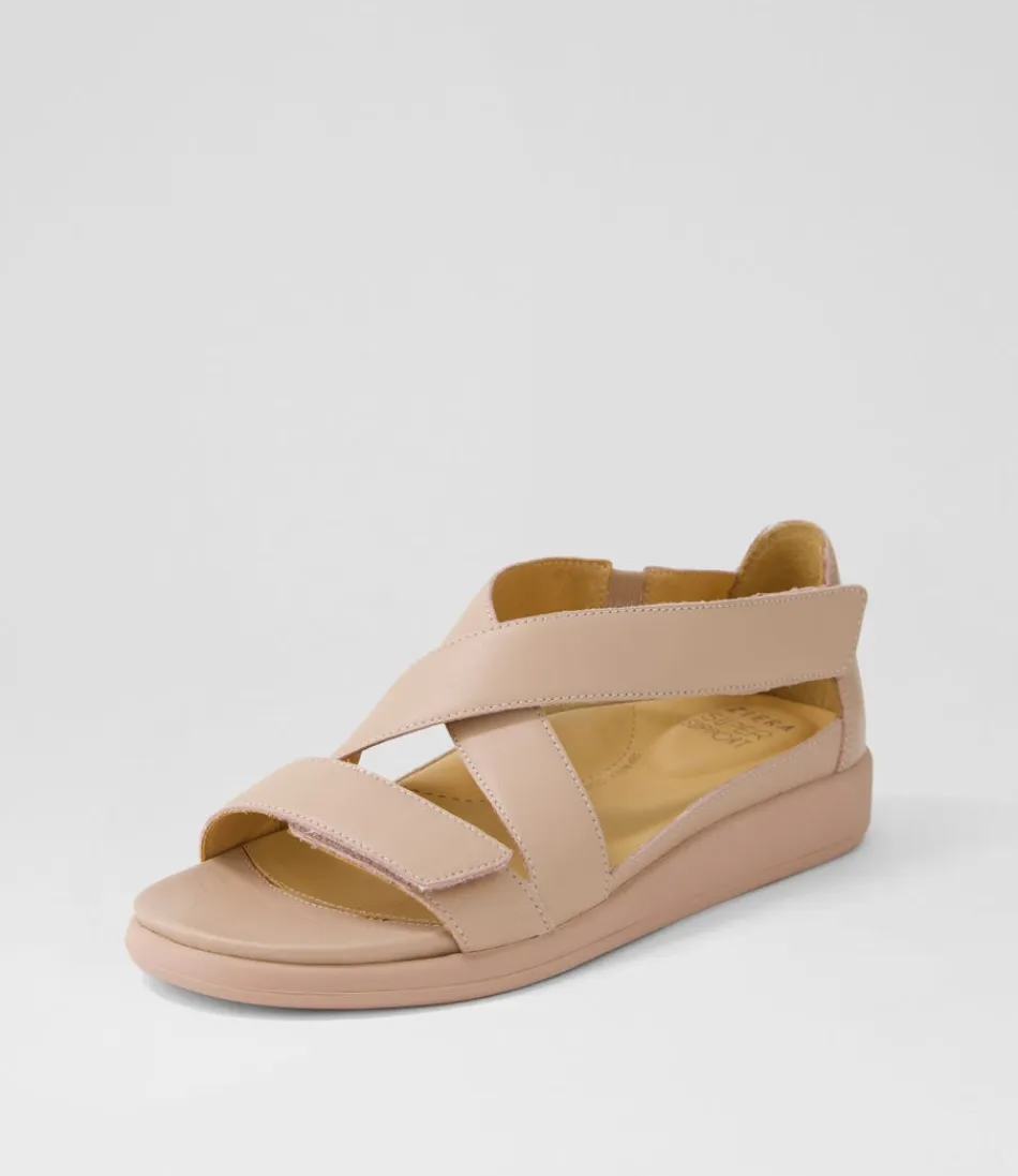 Women ZIERA Wedges<Issy W Blush Leather Sandals