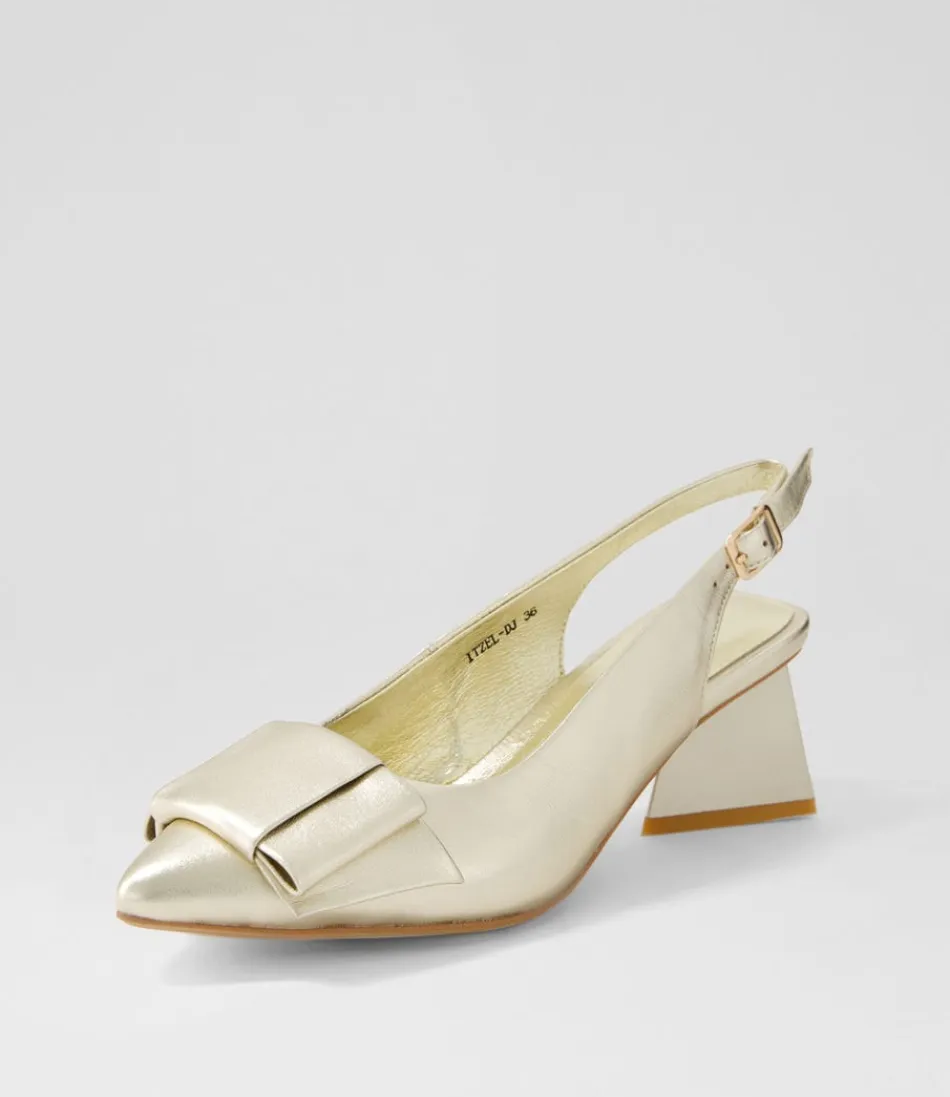 Women DJANGO & JULIETTE Heels<Itzel Pale Gold Leather Heels