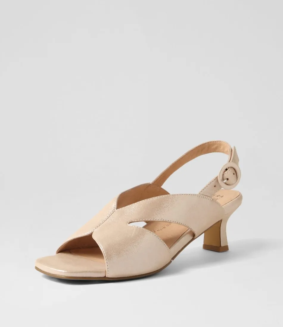 Women ZIERA Heels<Ivide Xw Nude Shimmer Leather Sandals