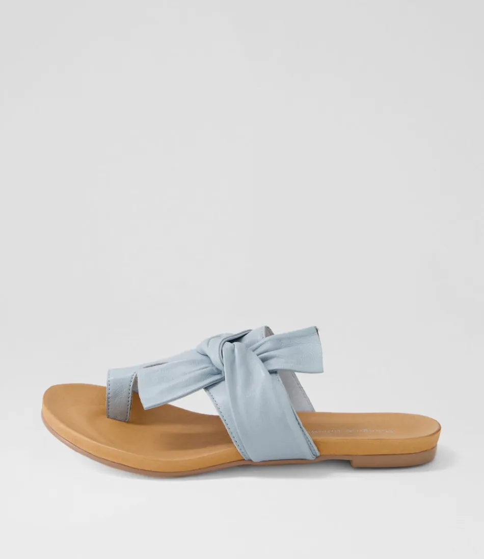 Women DJANGO & JULIETTE Flats<Jacona Denim Leather Slides