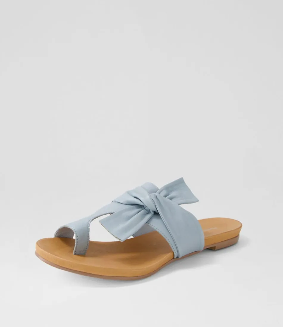 Women DJANGO & JULIETTE Flats<Jacona Denim Leather Slides