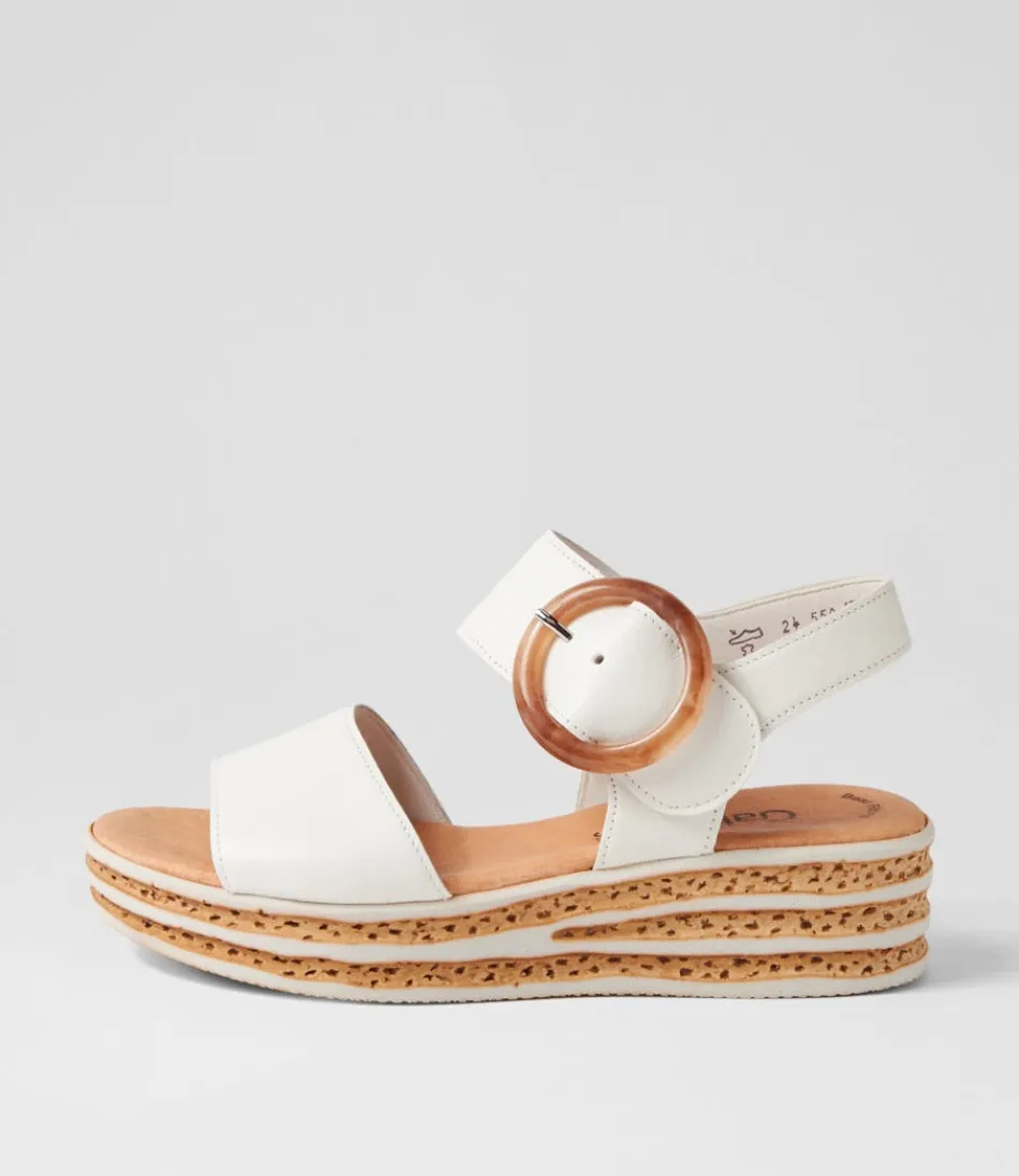 Women GABOR Comfort<Jale Latte Leather Sandals