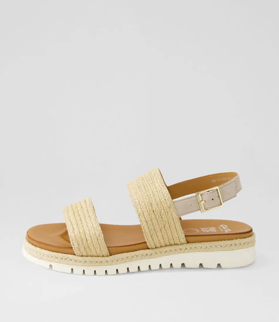 Women ARA Comfort<Jamaika 1 Natural Sand Fabric Sandals