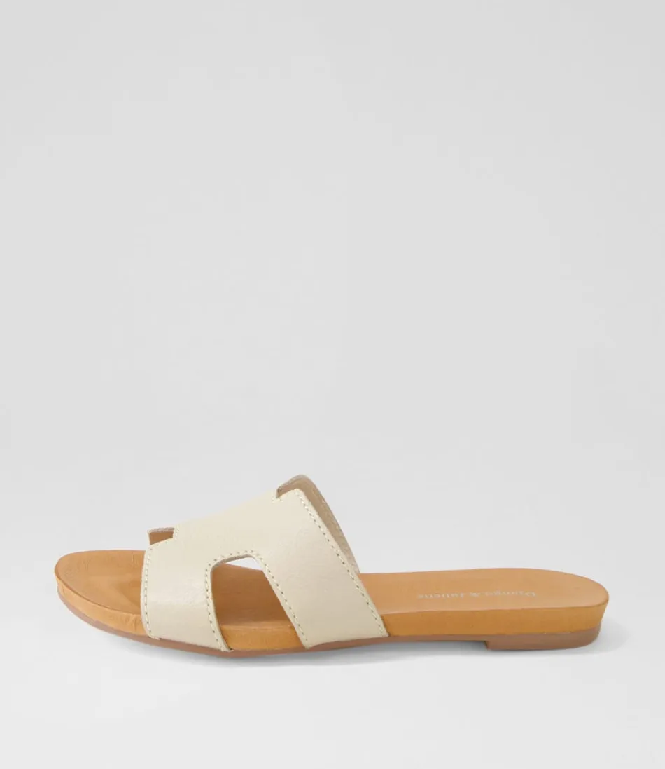 Women DJANGO & JULIETTE Flats<Jamel Almond Leather Slides