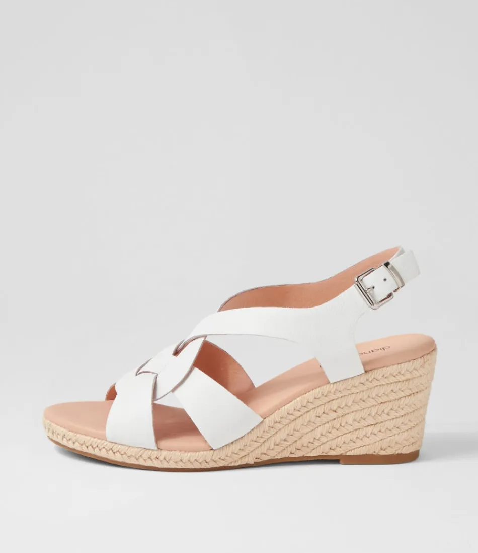 Women DIANA FERRARI Espadrilles<Jansome White Leather Sandals