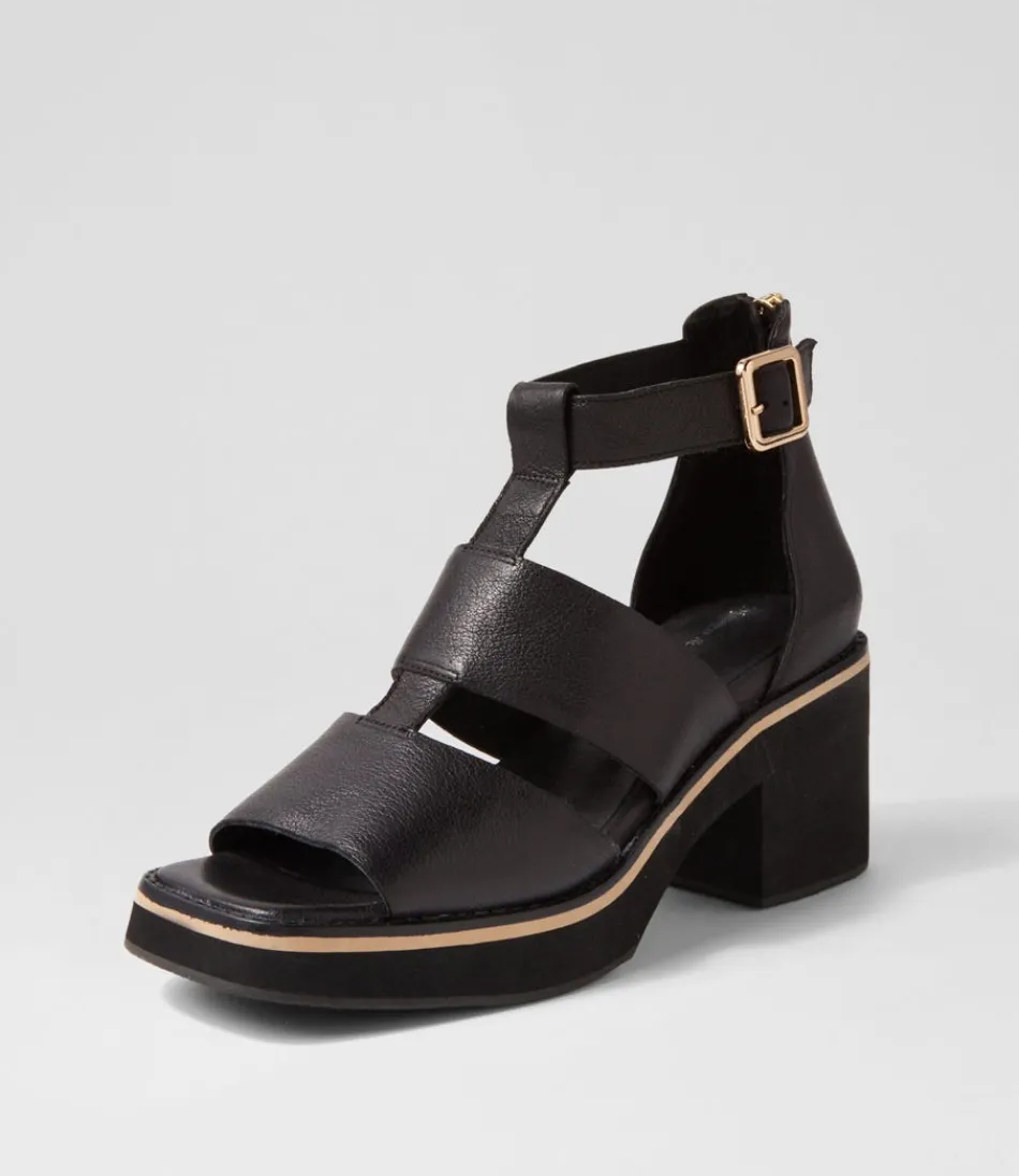 Women DJANGO & JULIETTE Heels<Jasty Black Leather Sandals