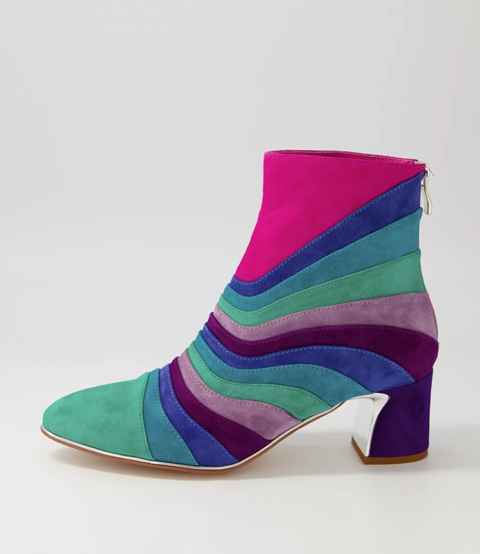 Women DJANGO & JULIETTE Boots<Jatalie Purple Multi Ankle Boots