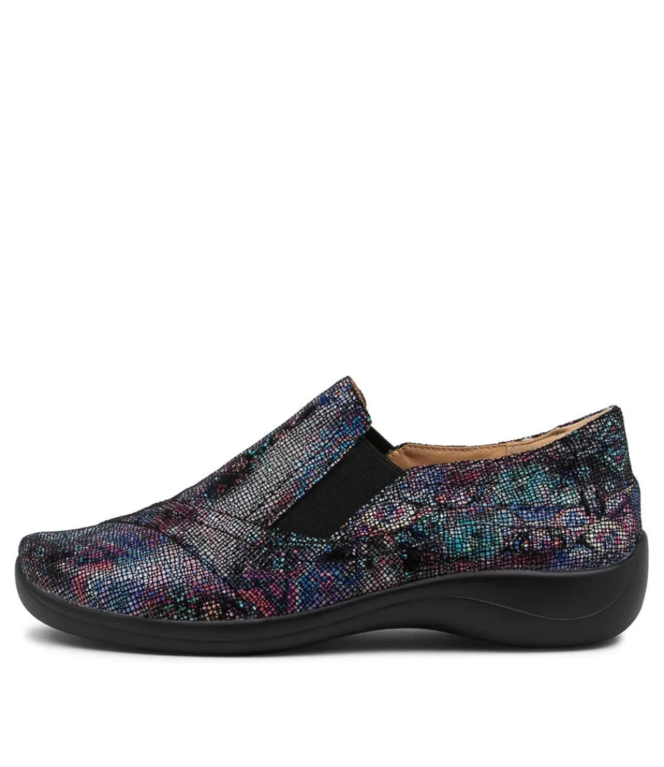 Women ZIERA Comfort<Java Xf Blue Multi Leather Flat Shoes