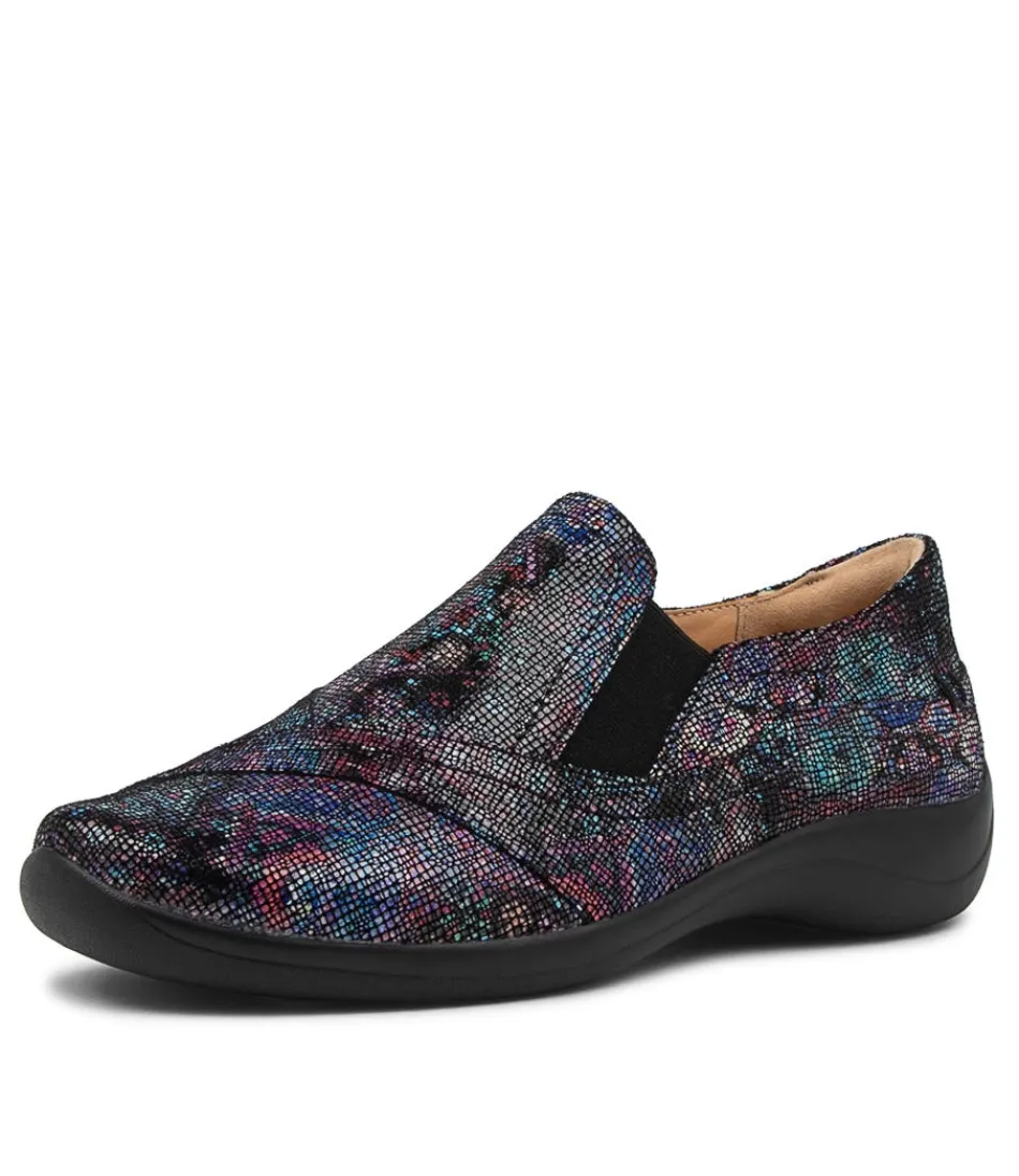 Women ZIERA Comfort<Java Xf Blue Multi Leather Flat Shoes