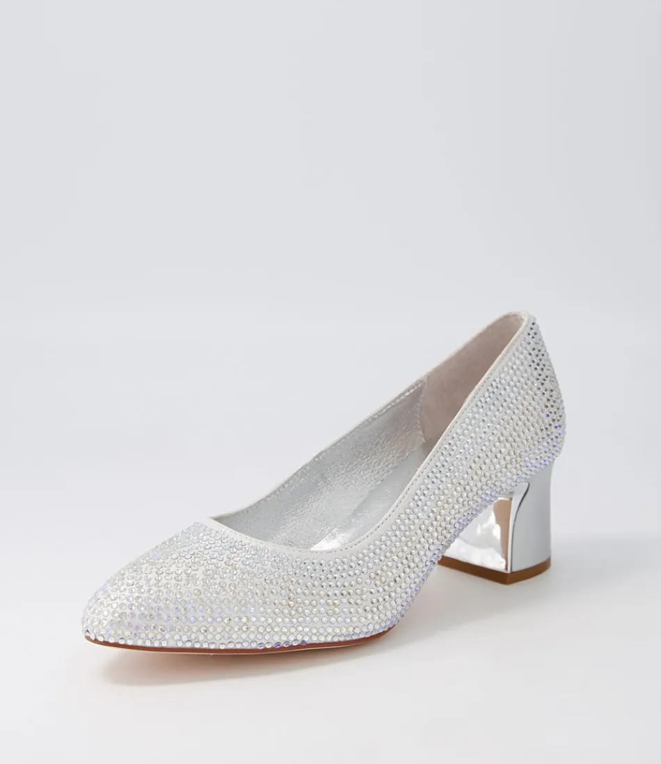 Women DJANGO & JULIETTE Heels<Jenice Silver Petrol Leather Heels