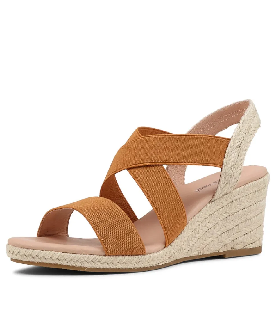 Women DIANA FERRARI Espadrilles<Jolli Tan Elastic Sandals