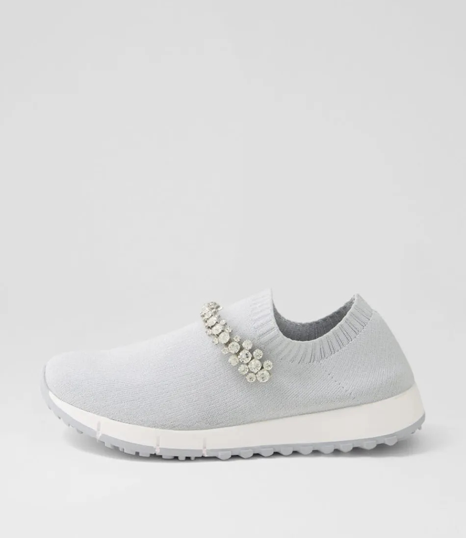 Women DJANGO & JULIETTE Sneakers<Jolo Misty Silver Trim Fabric Sneakers