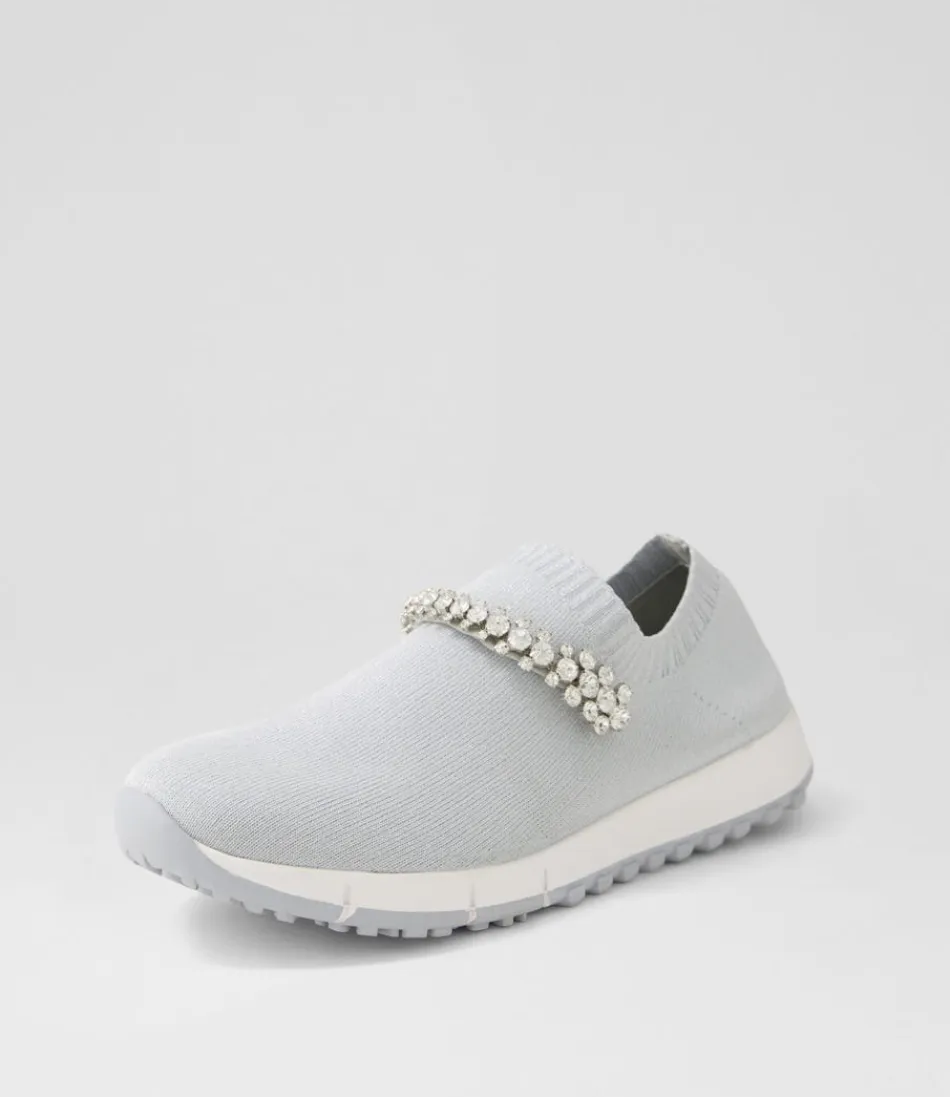 Women DJANGO & JULIETTE Sneakers<Jolo Misty Silver Trim Fabric Sneakers