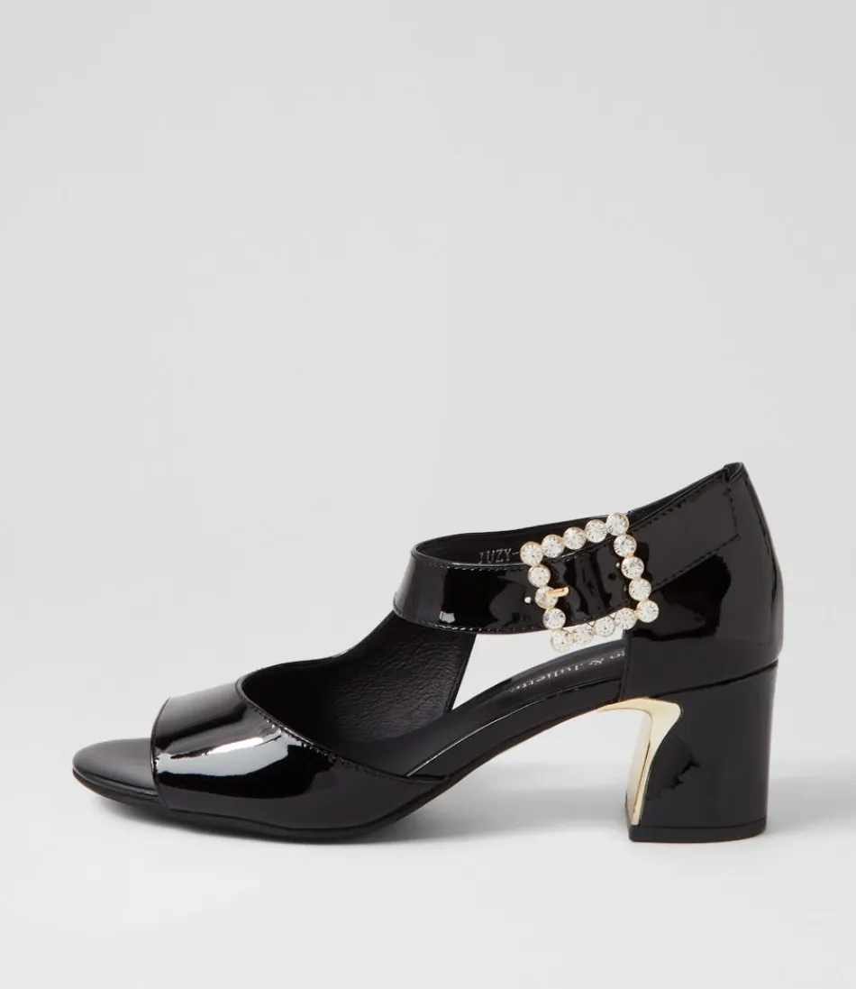 Women DJANGO & JULIETTE Heels<Juzy Black Patent Leather Sandals