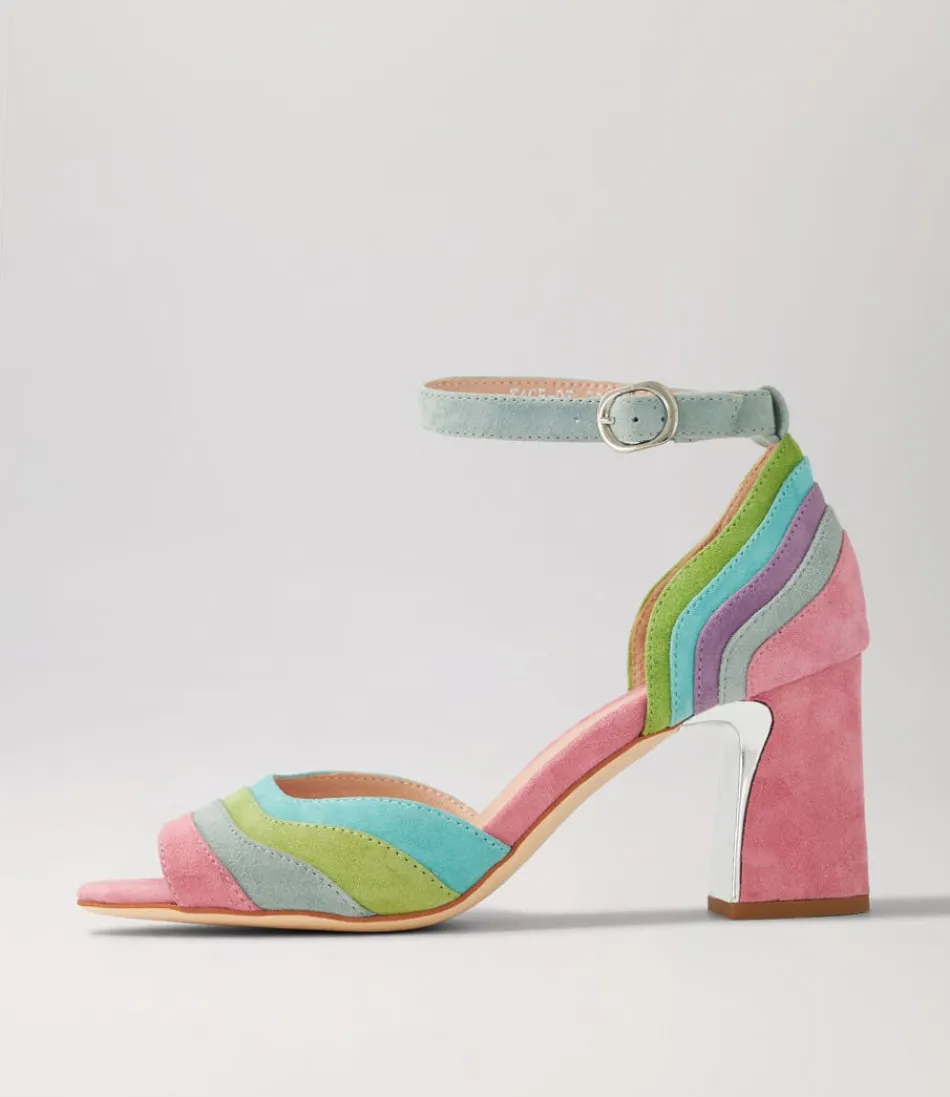 Women DJANGO & JULIETTE Heels<Kage Pastel Multi Suede Sandals