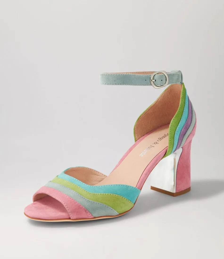 Women DJANGO & JULIETTE Heels<Kage Pastel Multi Suede Sandals