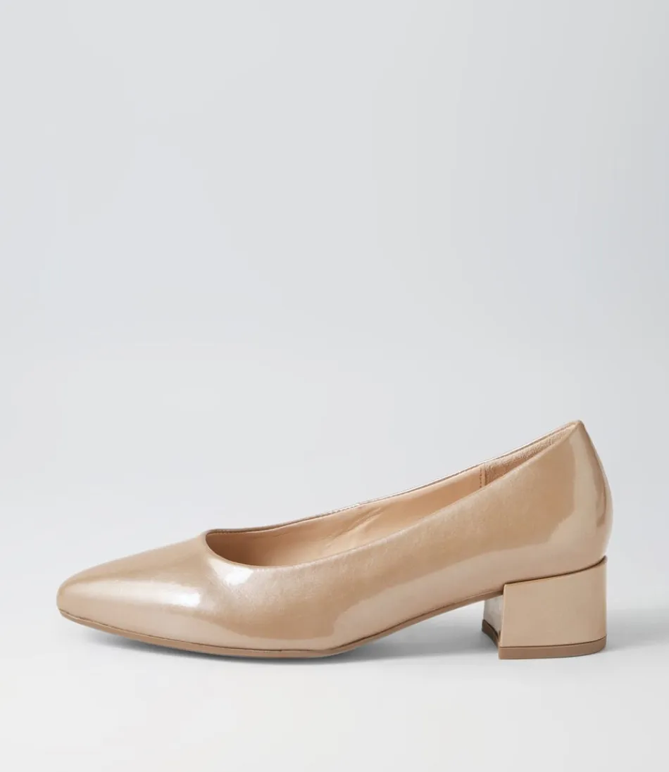 Women GABOR Comfort<Kaja Nude Leather Heels