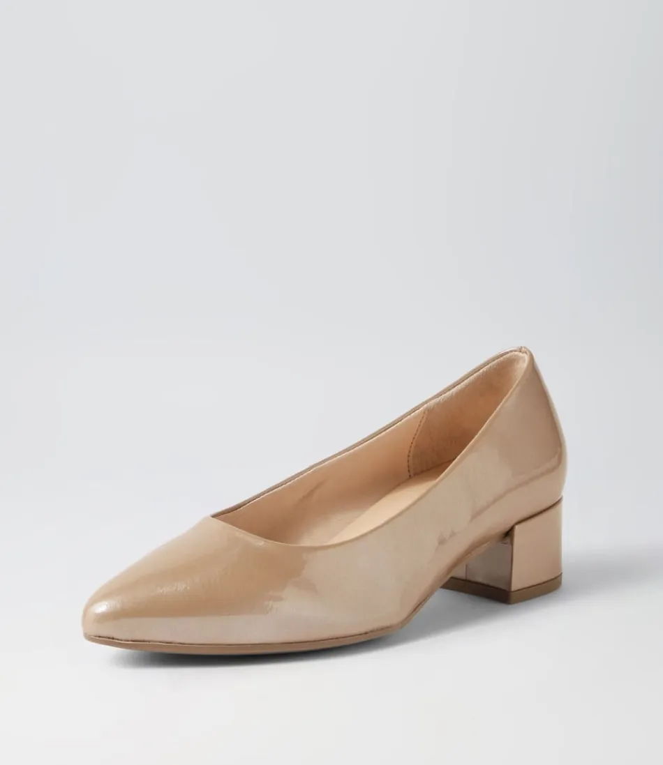 Women GABOR Comfort<Kaja Nude Leather Heels