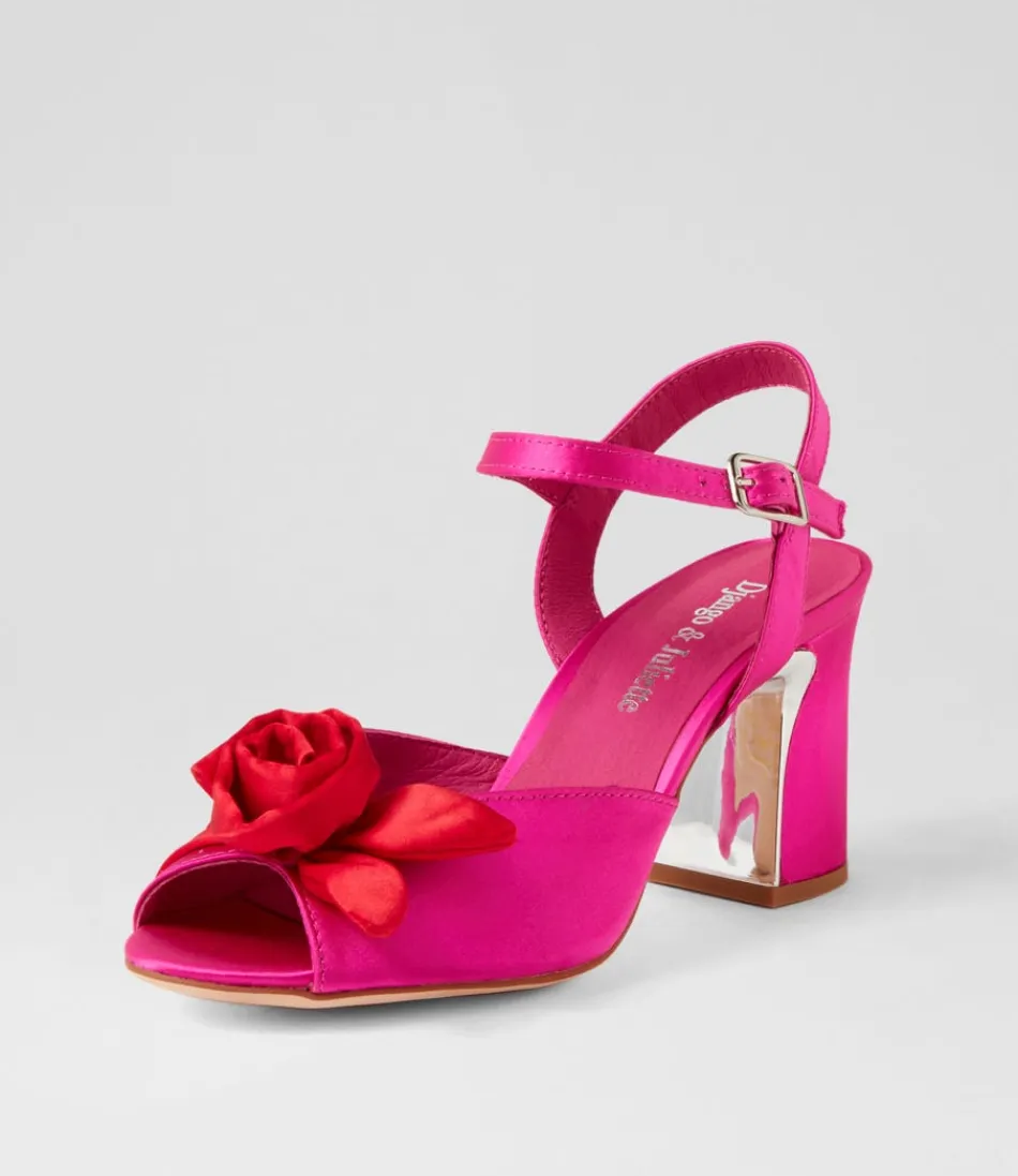 Women DJANGO & JULIETTE Heels<Kalice Hot Pink Red Satin Sandals