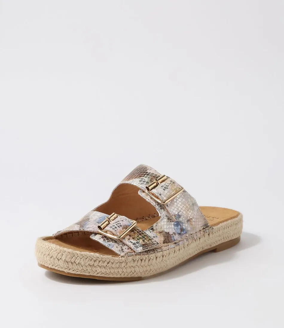 Women ZIERA Espadrilles<Kapila W Natural Multi Leather Sandals