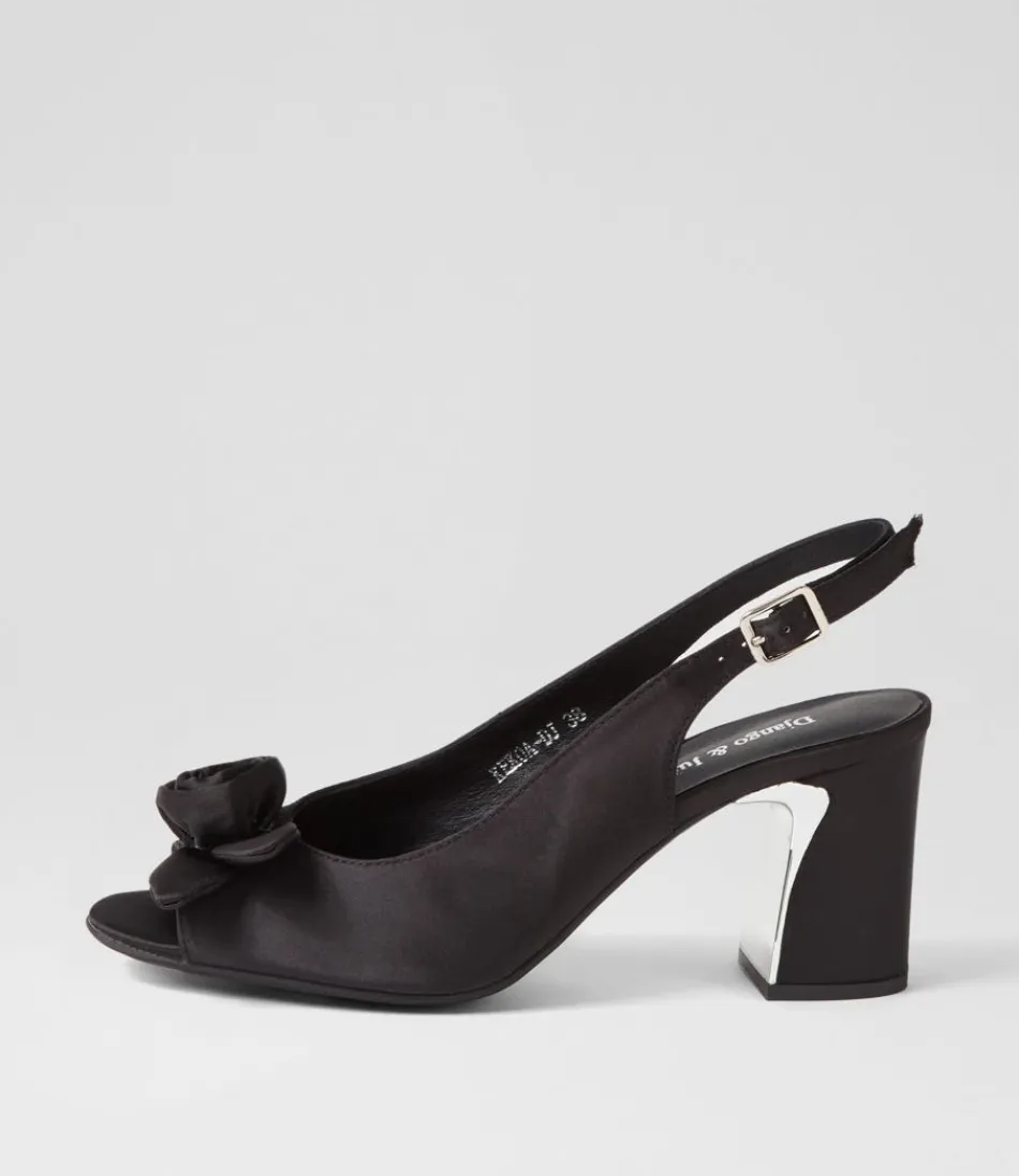 Women DJANGO & JULIETTE Heels<Kekoa Black Satin Sandals