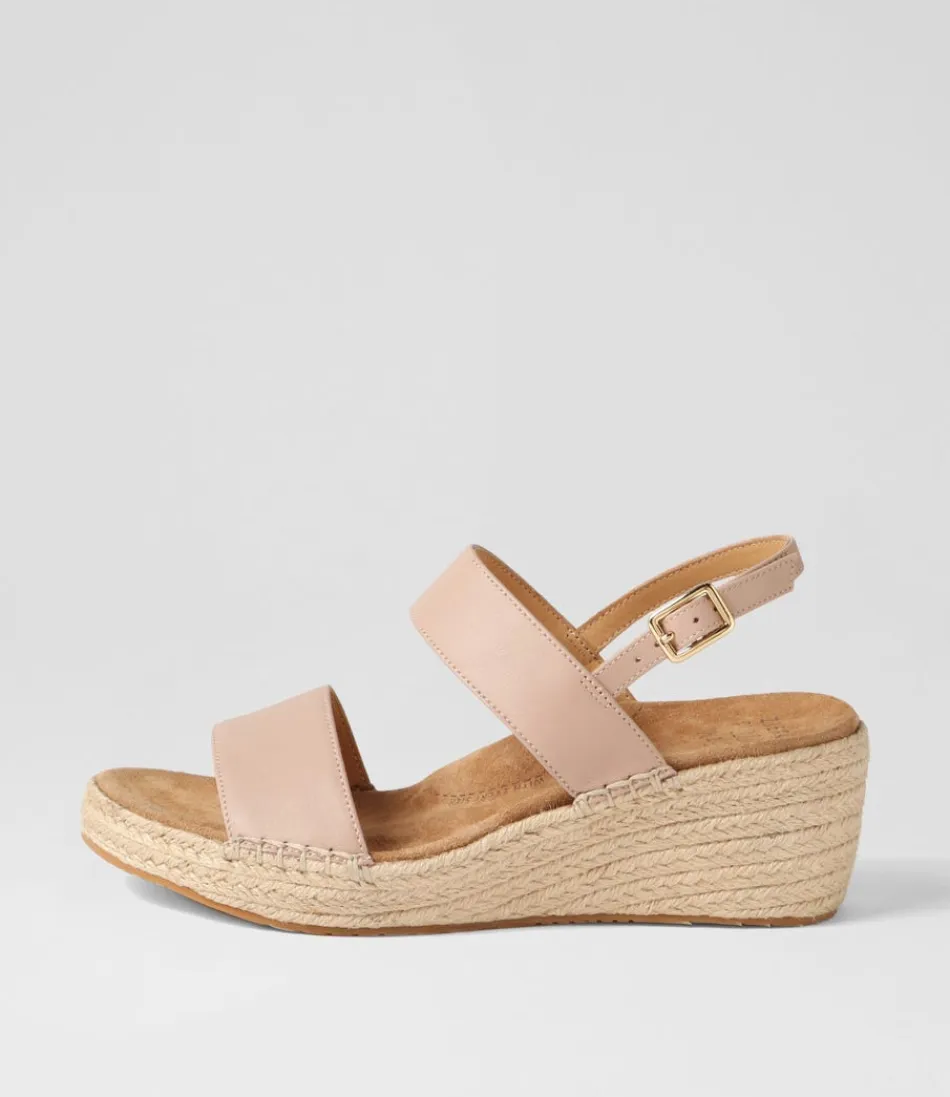 Women ZIERA Espadrilles<Kiarra Xw Blush Leather Espadrilles