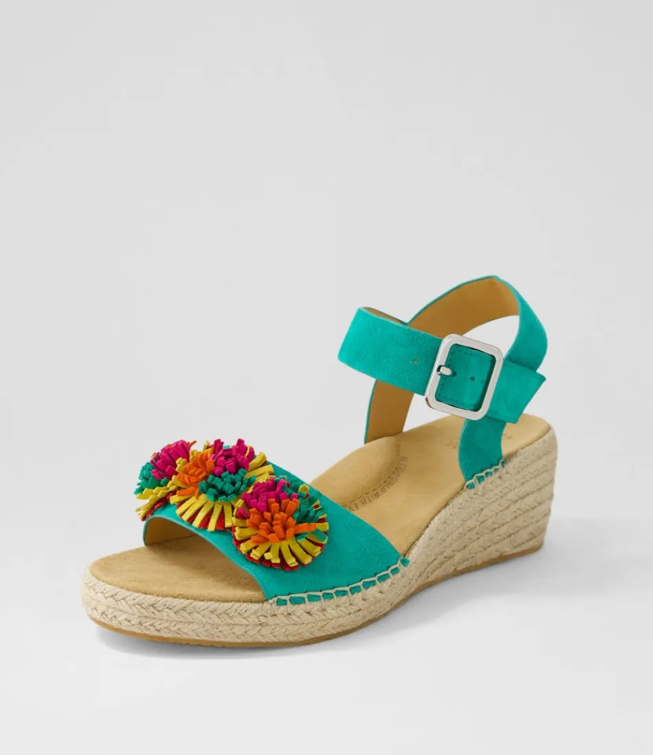 Women ZIERA Espadrilles<Kishop Xw Emerald Multi Sandals