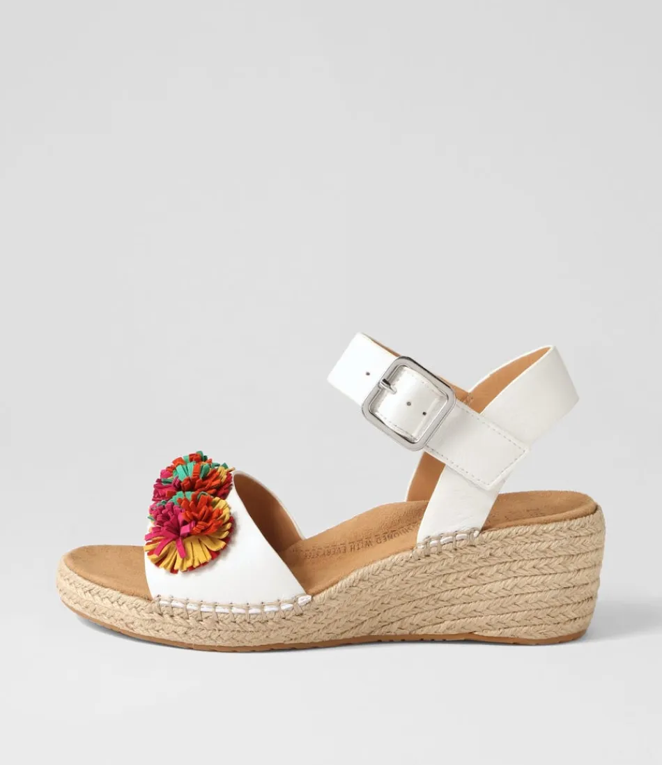 Women ZIERA Espadrilles<Kishop Xw White Multi Sandals