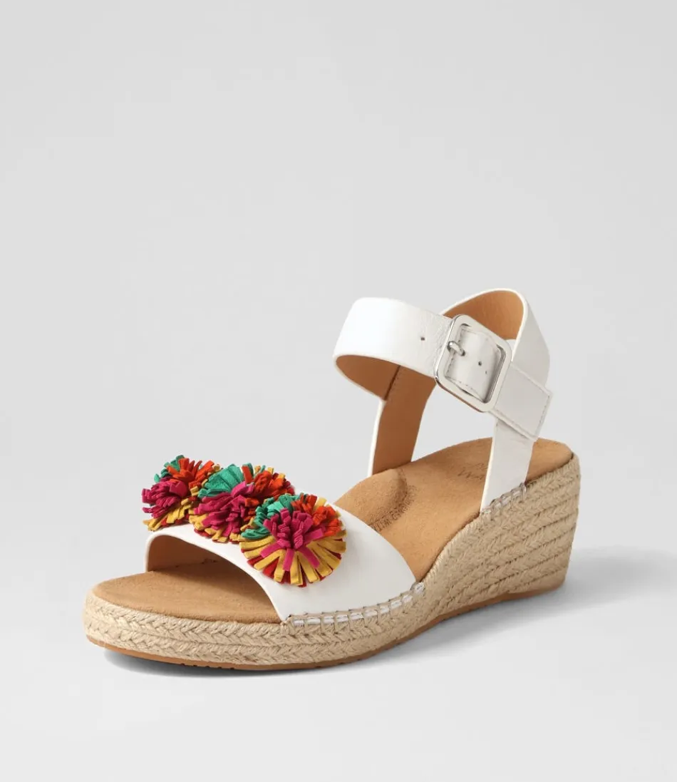 Women ZIERA Espadrilles<Kishop Xw White Multi Sandals