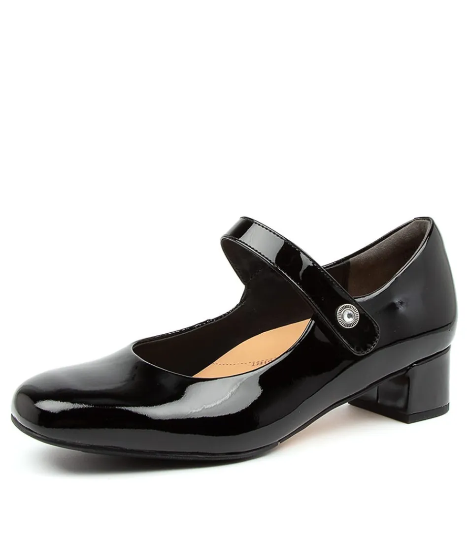 Women ZIERA Heels<Kitty W Black Patent