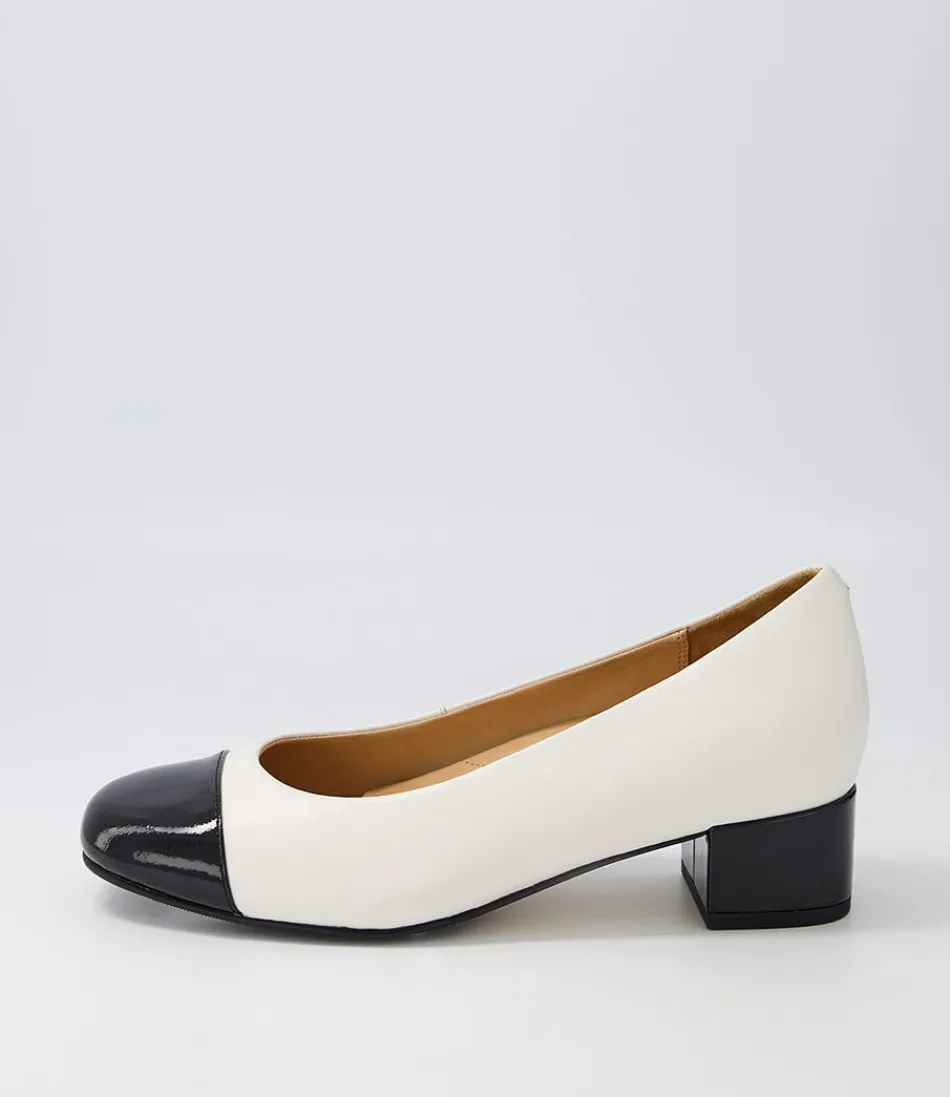 Women ZIERA Heels<Knelis W Black Ivory Patent Leather Heels