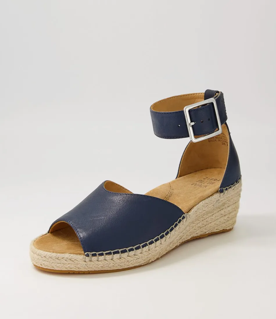 Women ZIERA Espadrilles<Koen Xw Navy Leather Espadrilles