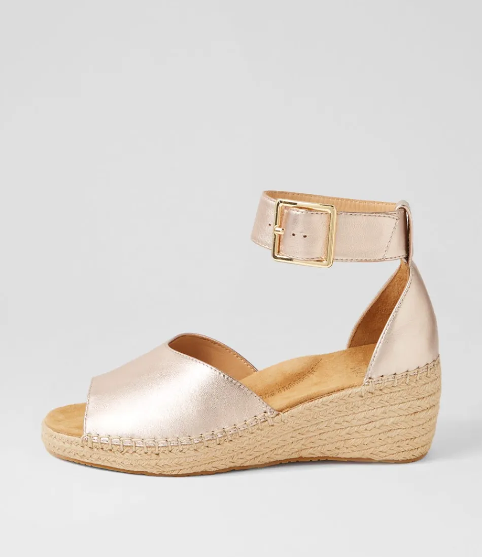 Women ZIERA Espadrilles<Koen Xw Zr Pale Rose Gold Leather