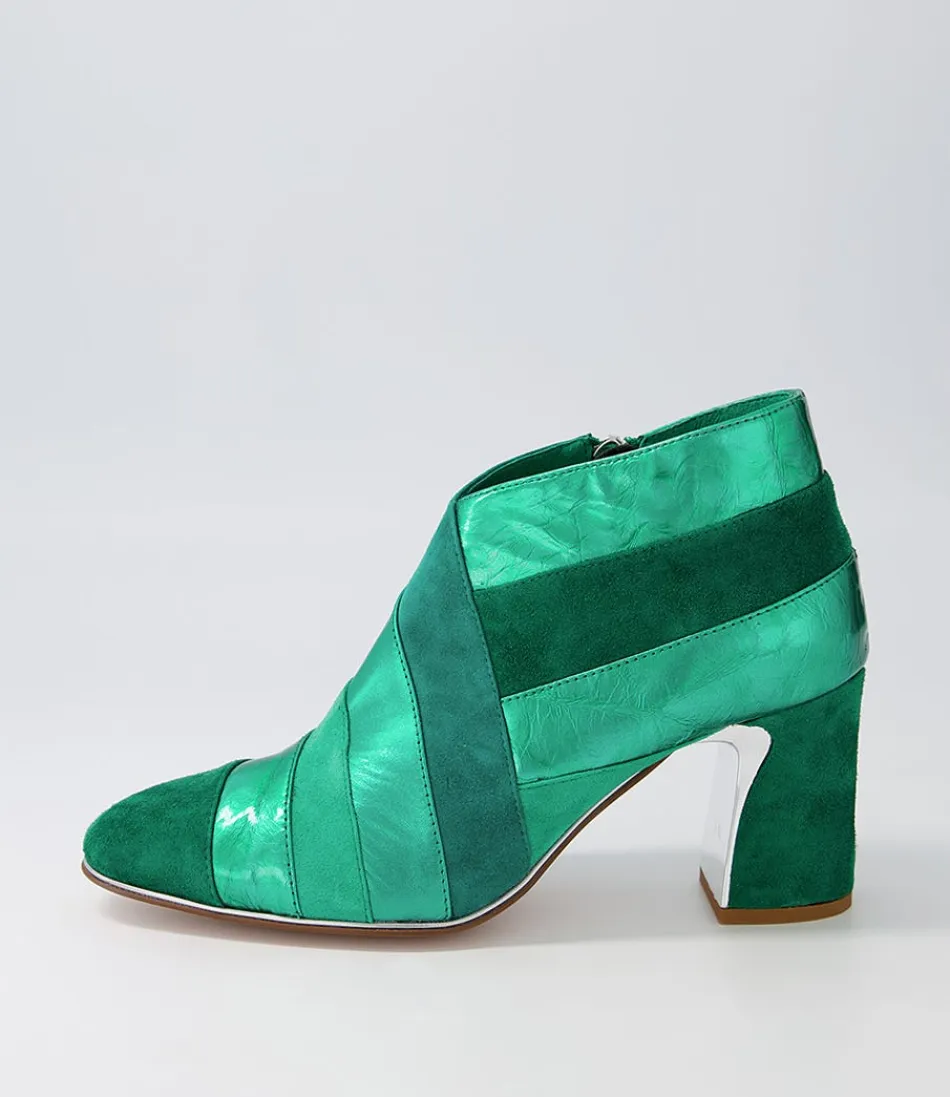 Women DJANGO & JULIETTE Boots<Kolly Emerald Mix Ankle Boots