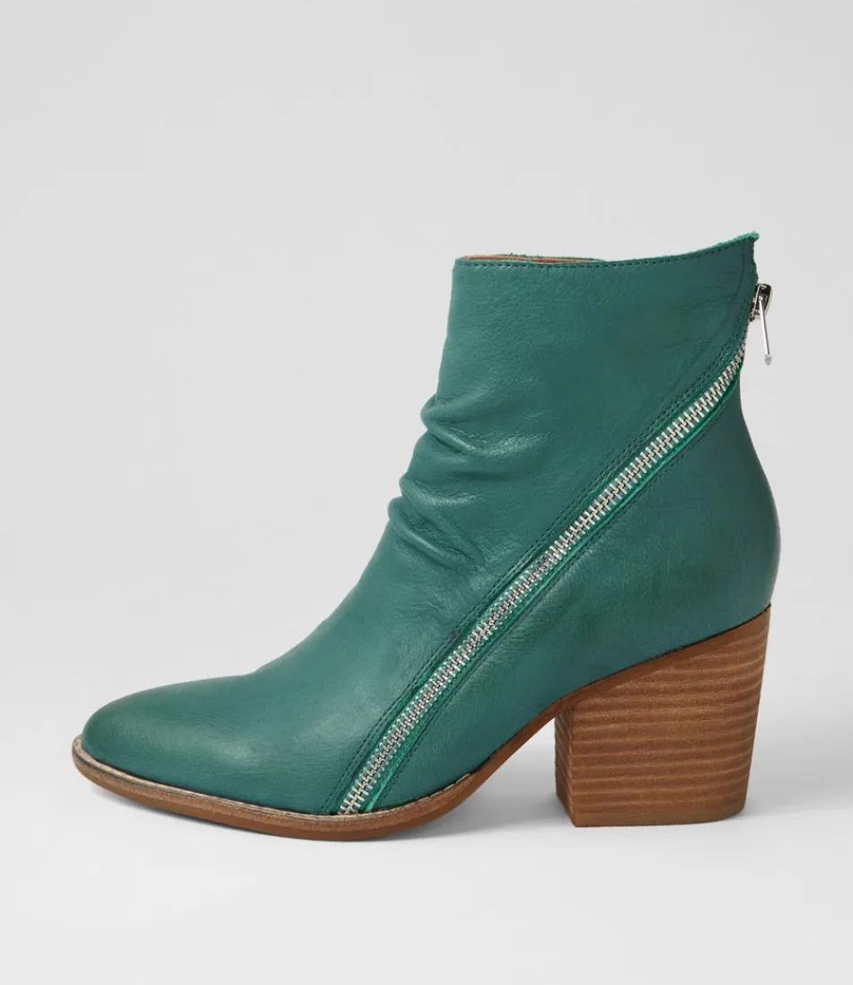 Women DJANGO & JULIETTE Boots<Kopke Dark Emerald Leather Ankle Boots